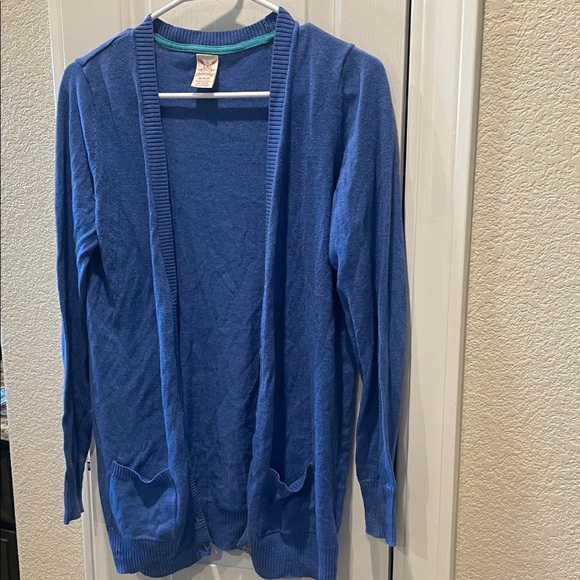 Blue Cardigan Sweater - Picture 1 of 2